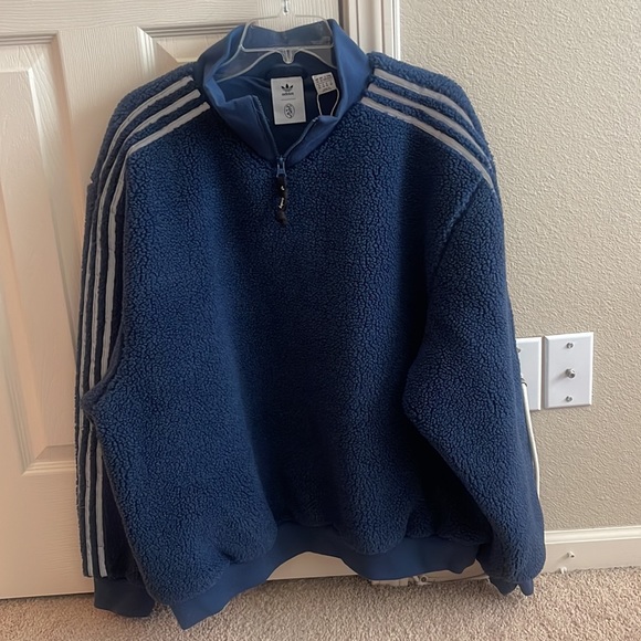 ADIDAS ORIGINALS A.B SHERPA CREW Sweatshirt - Picture 2 of 9